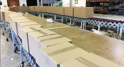 Fulfillment Boxes in a line