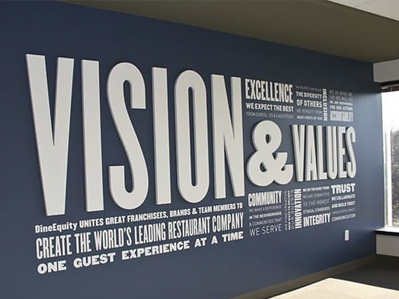 Interior Wall Sign within a meeting room