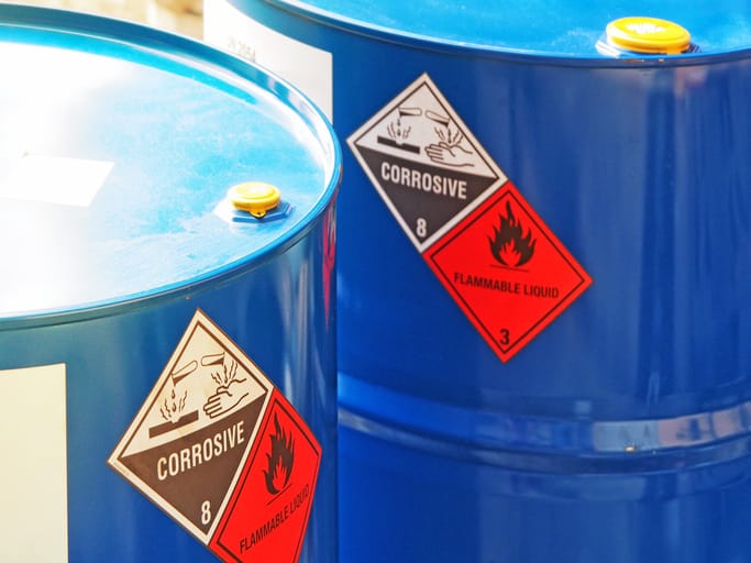 Safety warning stickers for barrels