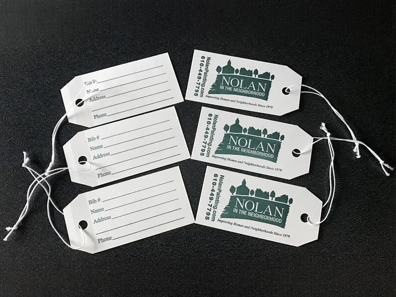 Double side service tags with business info