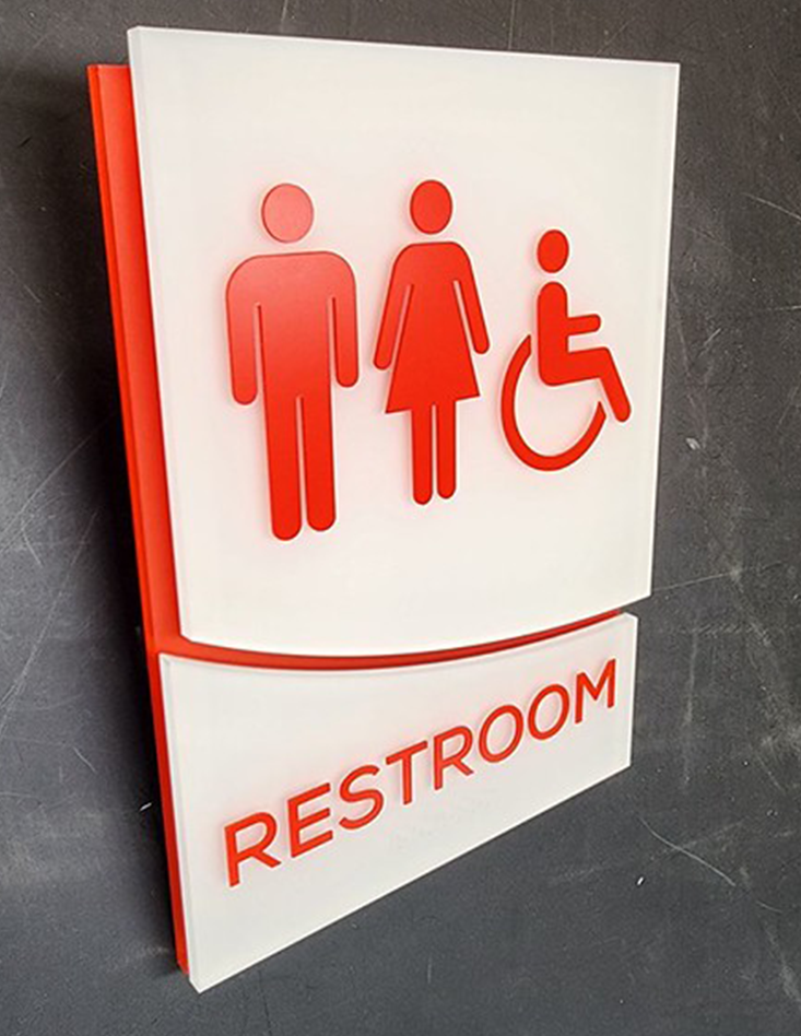 ADA Directional Sign with detail information