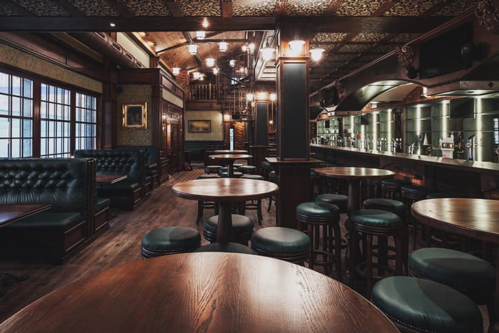 Empty interior of a restaurant