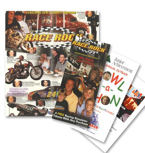 Newsletters & Rack Cards for a race car company