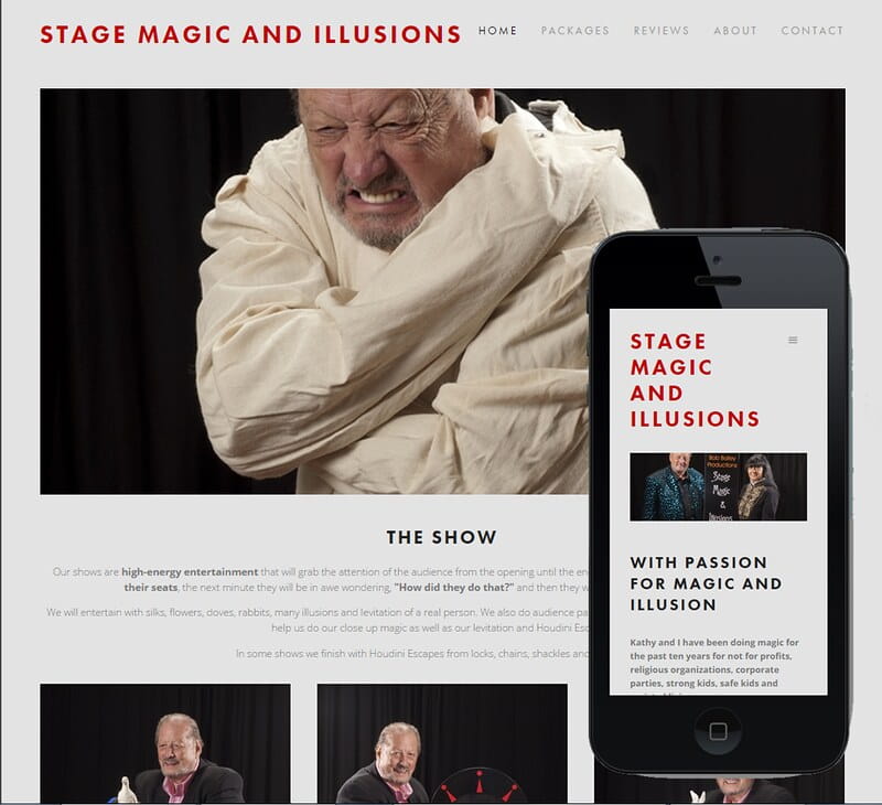 A website for a magician