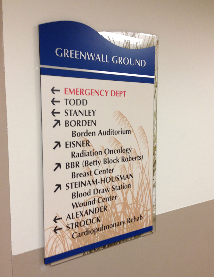 ADA Directional Sign with detail information