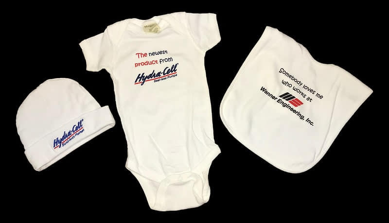 Engineering Company Baby Screened Bib, beanie and onesie