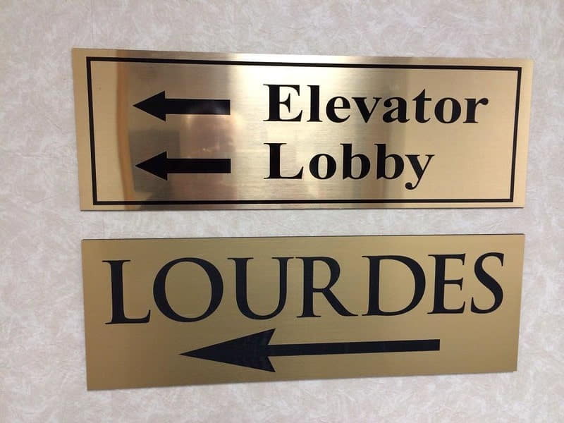 Directional Brass plated Signs
