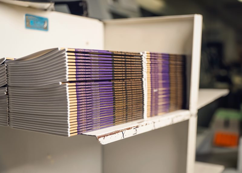 A stack of Softcover with Bookbinding