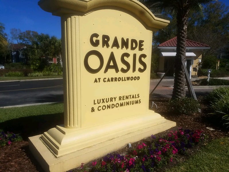 Freestanding Monument Sign with Wall Lettering