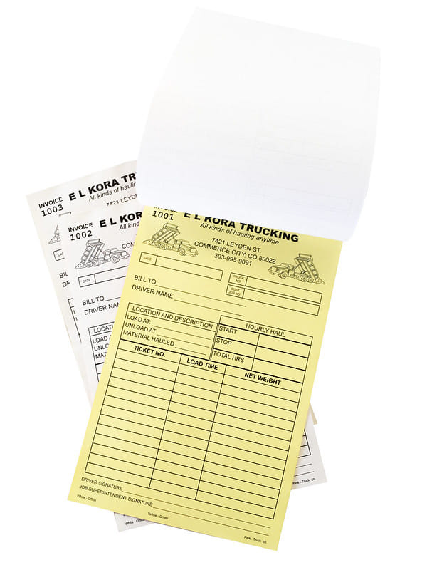 Customized Business Forms with copy paper